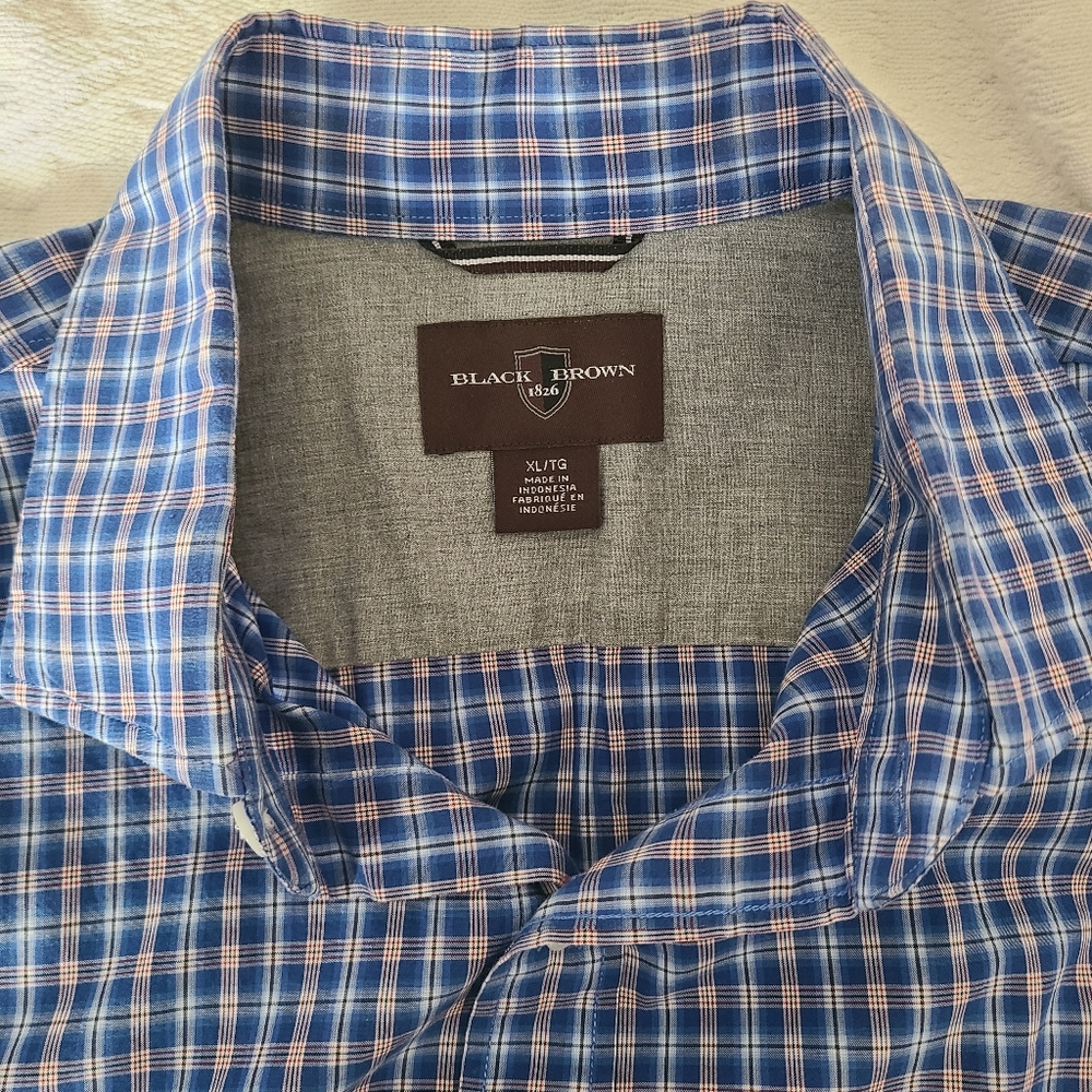 Black Brown Men's check shirt size xl